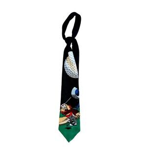 Vtg Tasmanian Devil Looney Tunes Mania Taz Golf Neck Tie Necktie 1996 Vintage